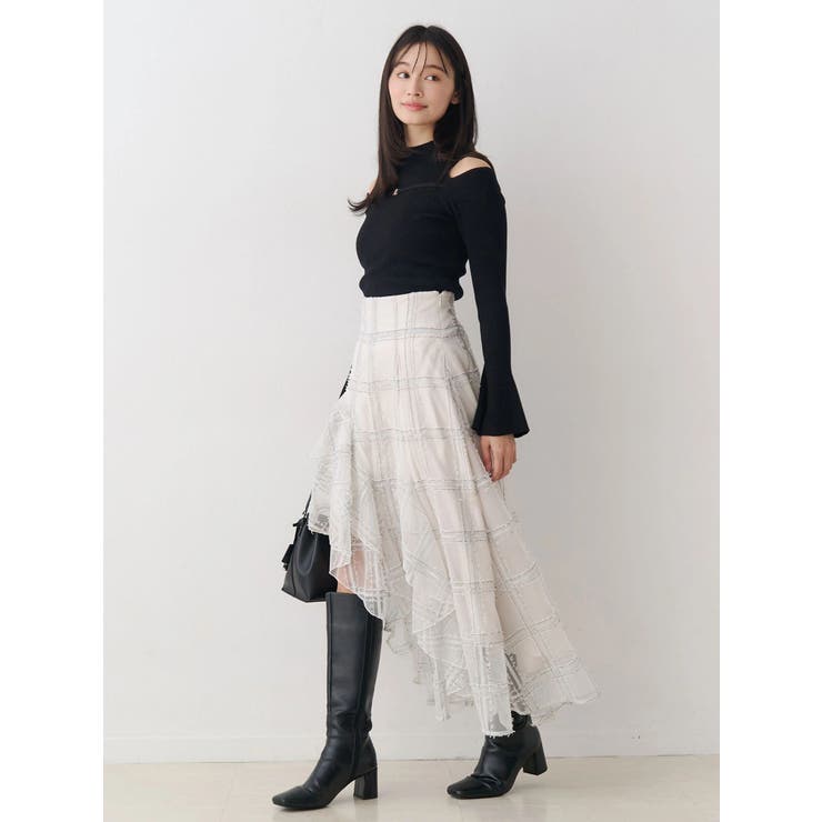 ショルダースリットナローストラップニット | MERCURYDUO | 詳細画像4 