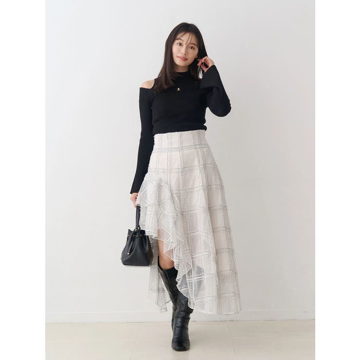 ショルダースリットナローストラップニット | MERCURYDUO | 詳細画像5 