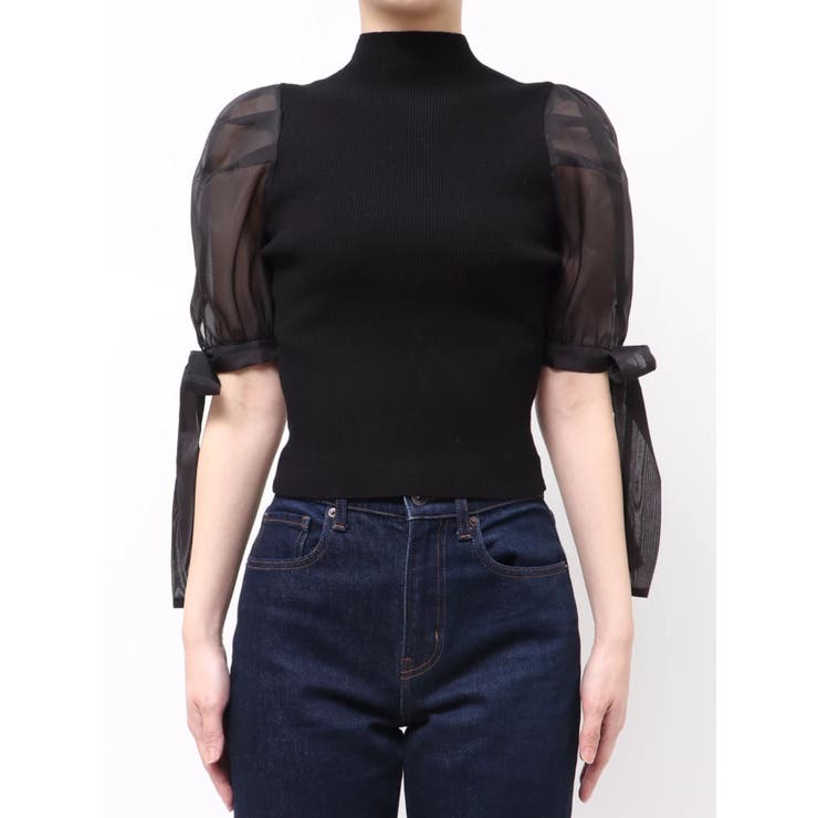 異素材リボンスリーブニット | MERCURYDUO | 詳細画像12 