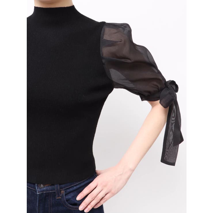 異素材リボンスリーブニット | MERCURYDUO | 詳細画像16 