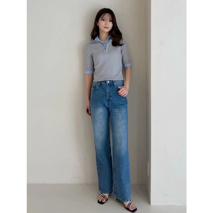 シャツレイヤードライクハーフスリーブニット | MERCURYDUO | 詳細画像11 