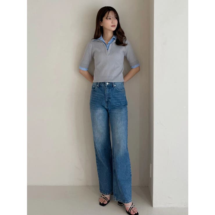 シャツレイヤードライクハーフスリーブニット | MERCURYDUO | 詳細画像12 