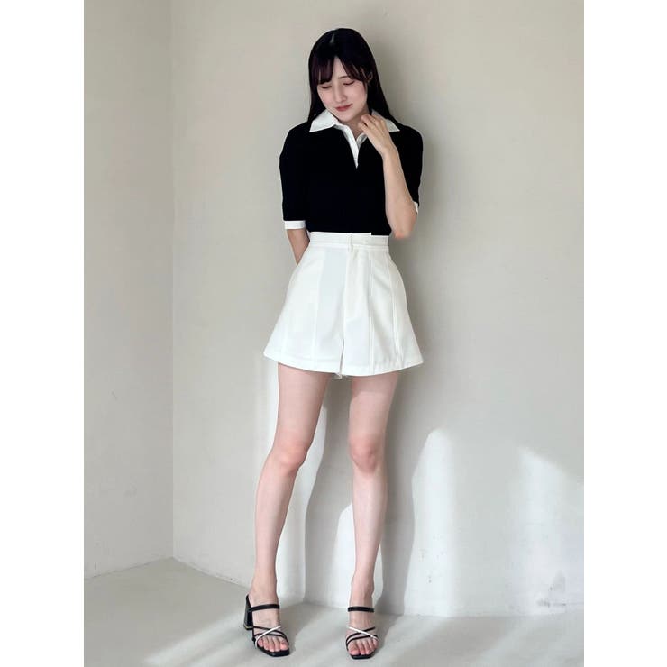 シャツレイヤードライクハーフスリーブニット | MERCURYDUO | 詳細画像20 