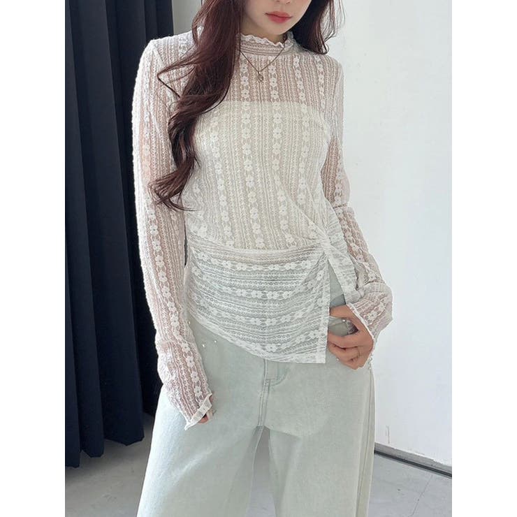 カットレースアシメトップス | MERCURYDUO | 詳細画像6 