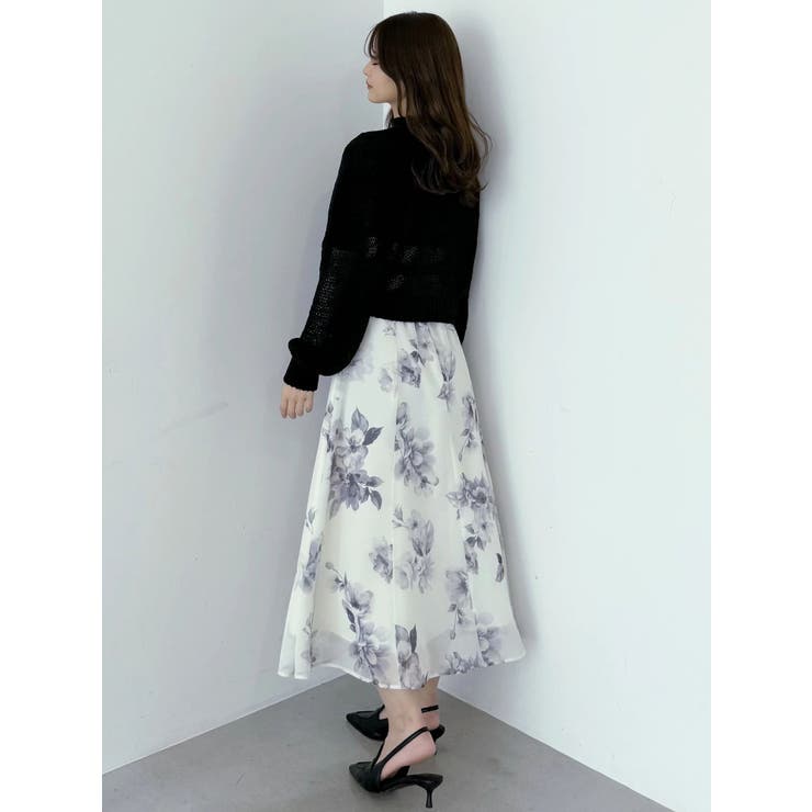 花柄ドッキングハーフスリーブワンピース | MERCURYDUO | 詳細画像18 