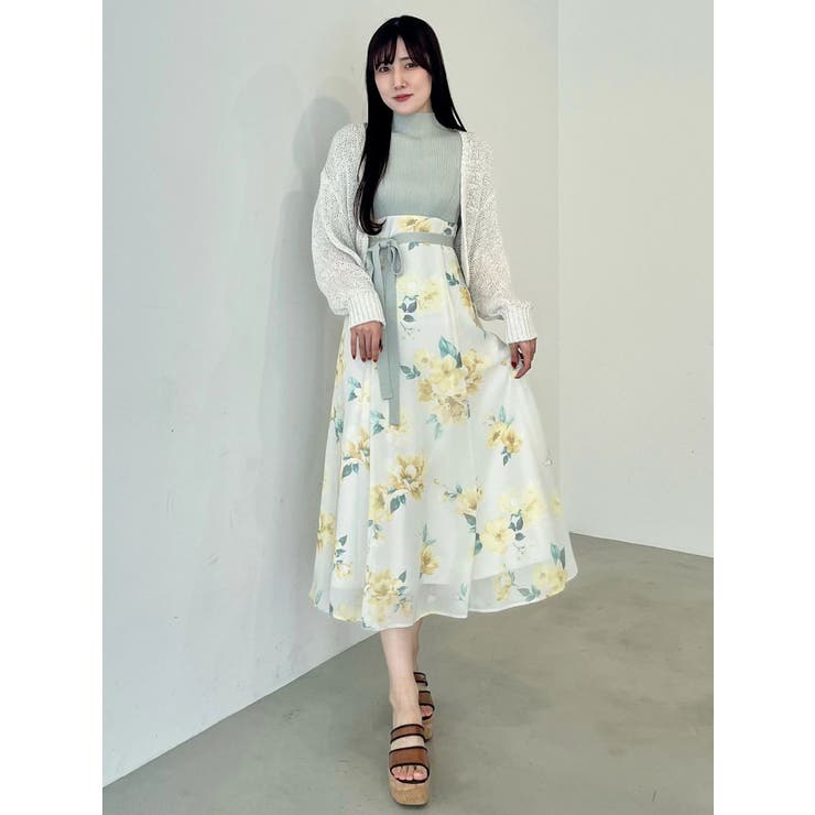 花柄ドッキングハーフスリーブワンピース | MERCURYDUO | 詳細画像22 