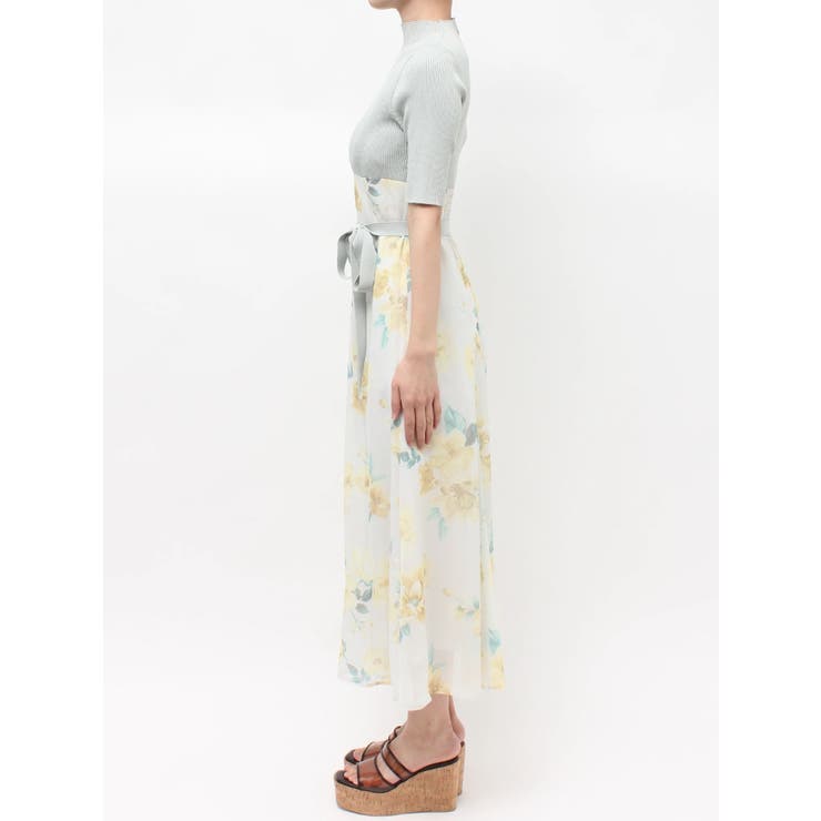 花柄ドッキングハーフスリーブワンピース | MERCURYDUO | 詳細画像26 