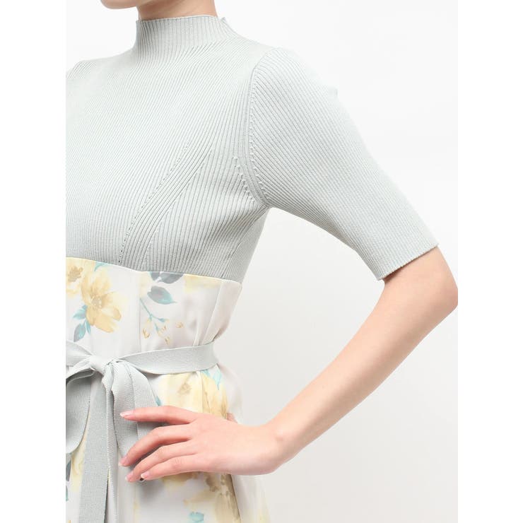 花柄ドッキングハーフスリーブワンピース | MERCURYDUO | 詳細画像29 