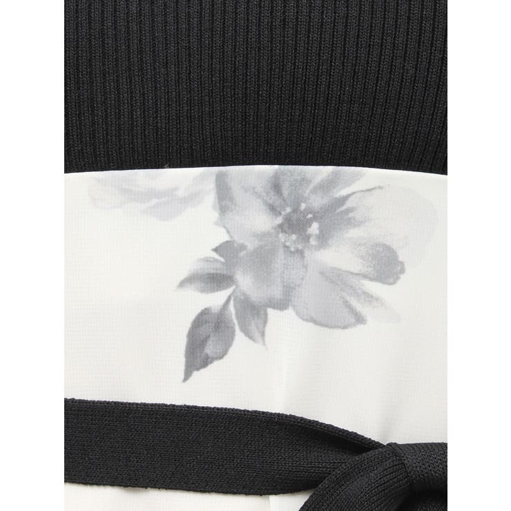 花柄ドッキングハーフスリーブワンピース | MERCURYDUO | 詳細画像32 