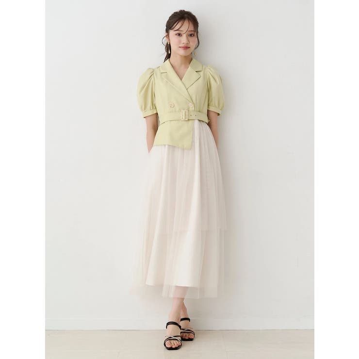 ライム | ジャケットドッキングワンピース | MERCURYDUO