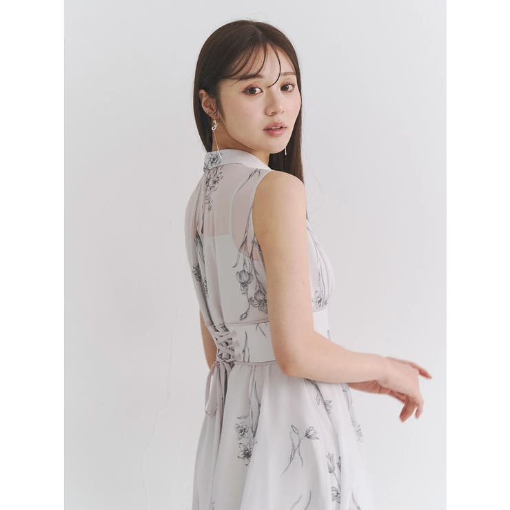 花柄バックレースアップワンピース | MERCURYDUO | 詳細画像30 