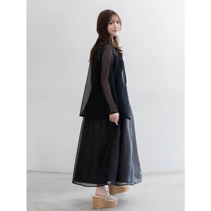 チェックシアーレイヤードキャミワンピース | MERCURYDUO | 詳細画像6 