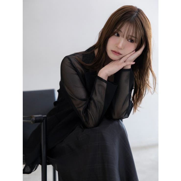 チェックシアーレイヤードキャミワンピース | MERCURYDUO | 詳細画像7 