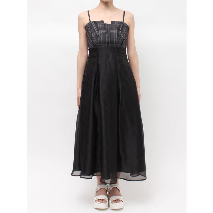 チェックシアーレイヤードキャミワンピース | MERCURYDUO | 詳細画像8 