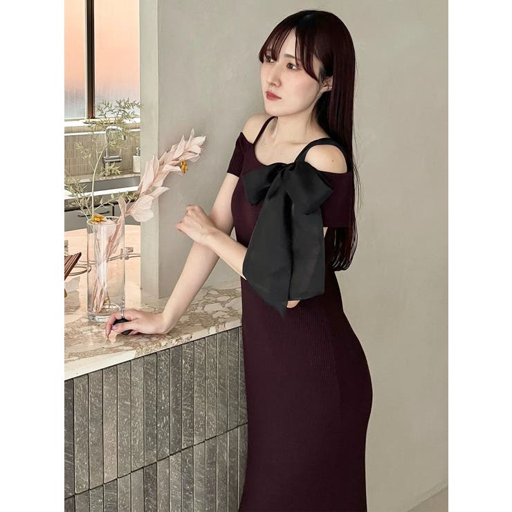 ワンショルリボンティアードニットワンピース | MERCURYDUO | 詳細画像23 
