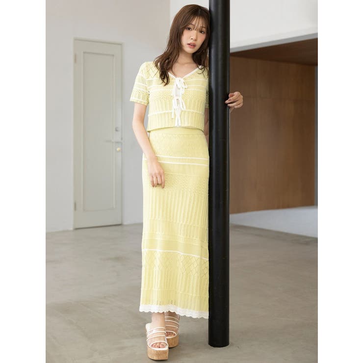 クロシェ風ニットセットアップ | MERCURYDUO | 詳細画像3 