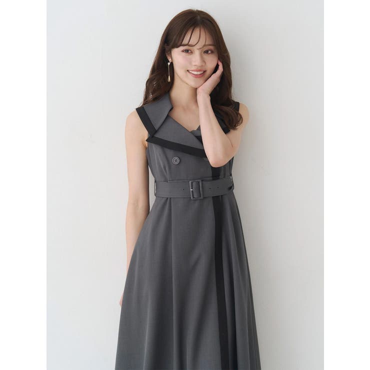 バイカラートレンチフレアワンピース | MERCURYDUO | 詳細画像7 