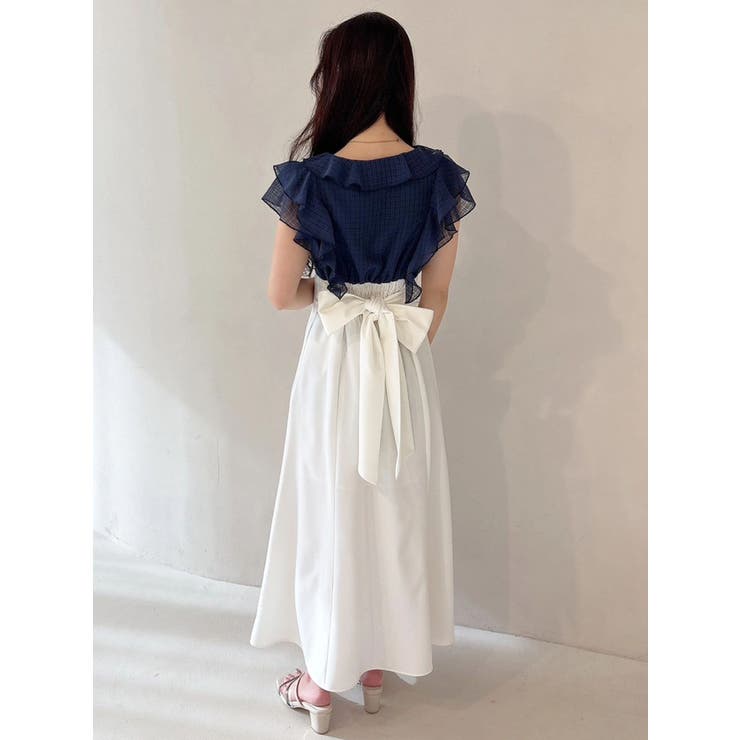 2WAYラッフルブラウスドッキングワンピース | MERCURYDUO | 詳細画像11 