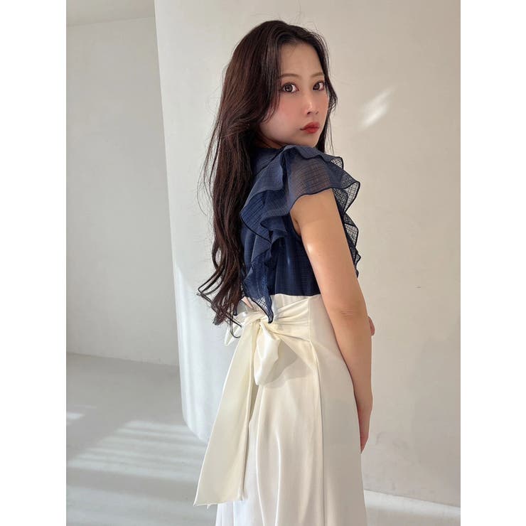 2WAYラッフルブラウスドッキングワンピース | MERCURYDUO | 詳細画像12 