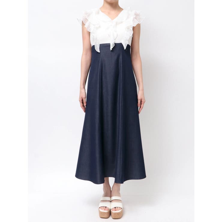 2WAYラッフルブラウスドッキングワンピース | MERCURYDUO | 詳細画像14 