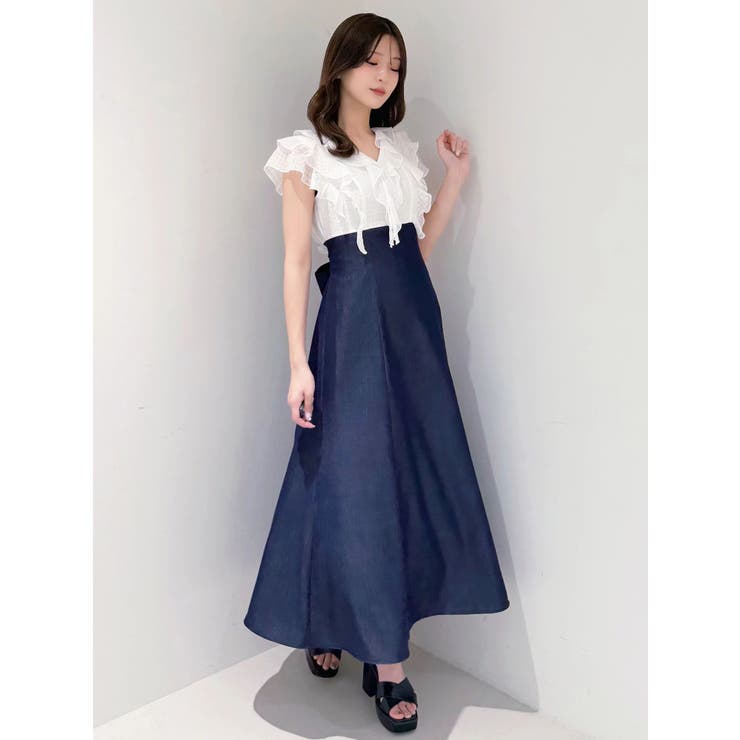 2WAYラッフルブラウスドッキングワンピース | MERCURYDUO | 詳細画像3 