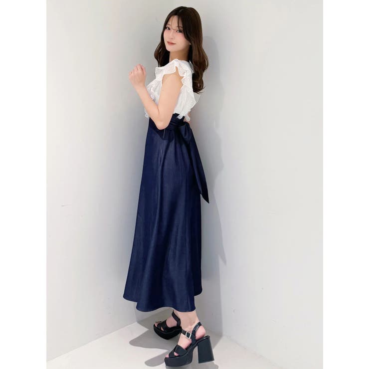 2WAYラッフルブラウスドッキングワンピース | MERCURYDUO | 詳細画像5 