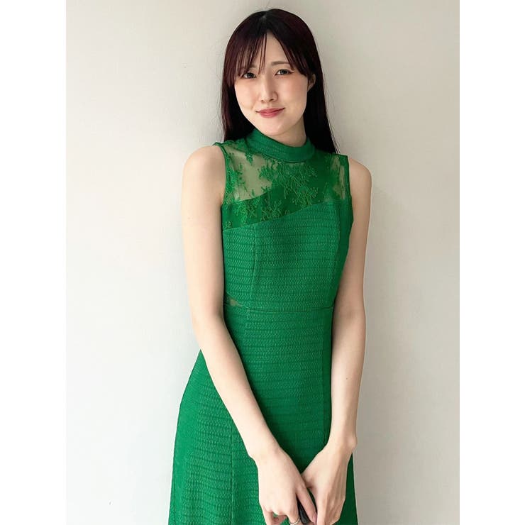 レースブロッキングカットワンピース | MERCURYDUO | 詳細画像19 