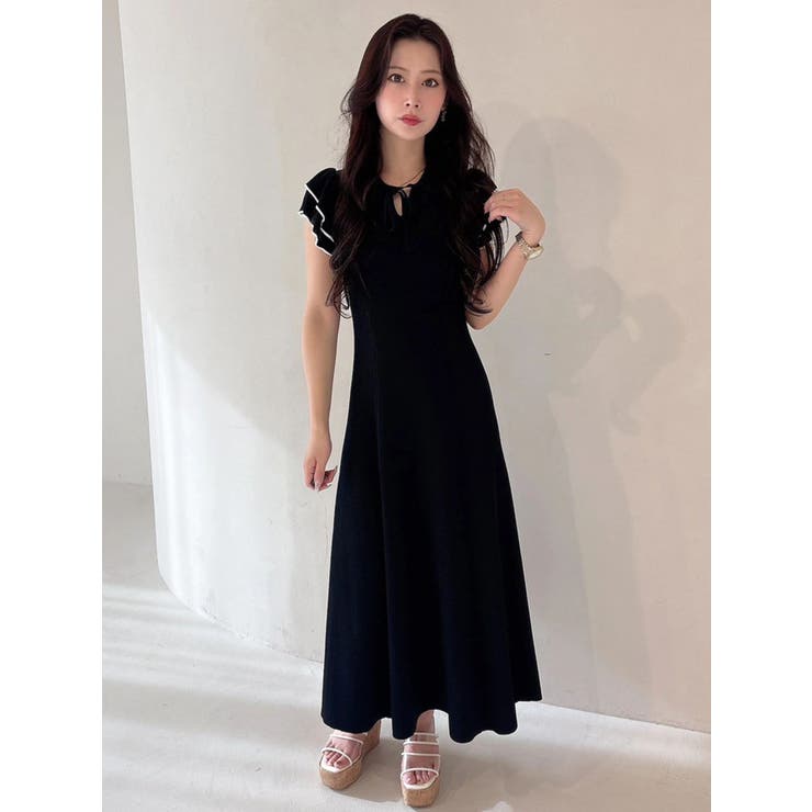 ポロ衿ラッフルニットワンピース | MERCURYDUO | 詳細画像15 