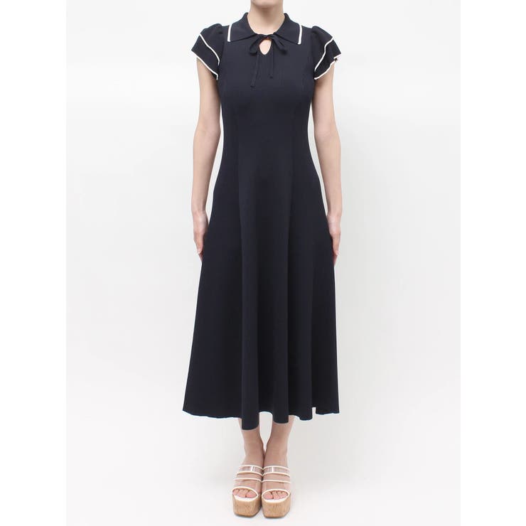 ポロ衿ラッフルニットワンピース | MERCURYDUO | 詳細画像20 