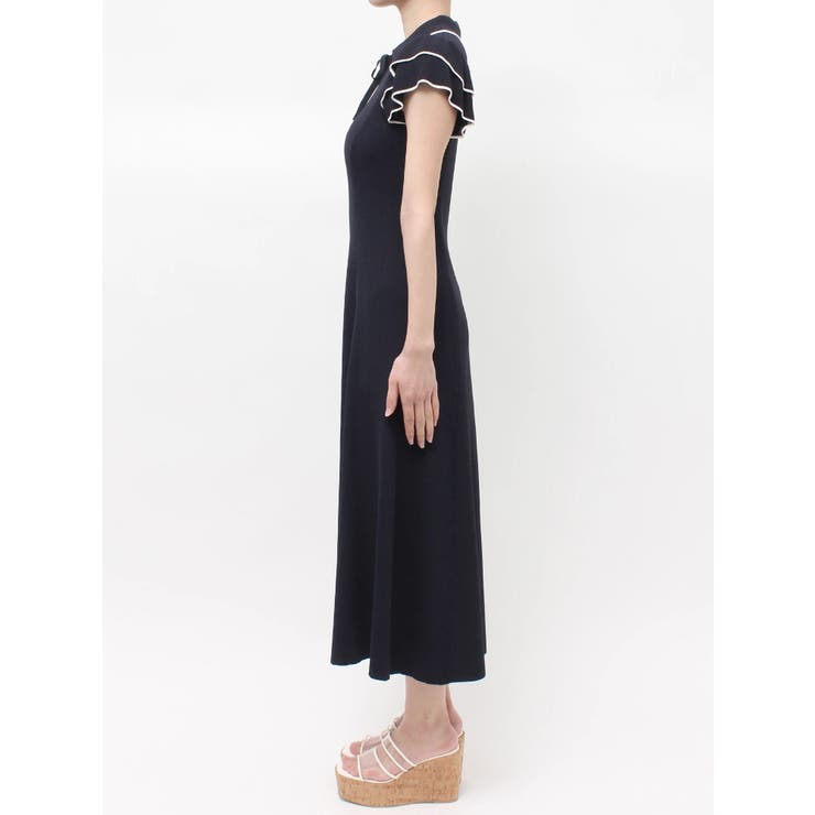 ポロ衿ラッフルニットワンピース | MERCURYDUO | 詳細画像21 