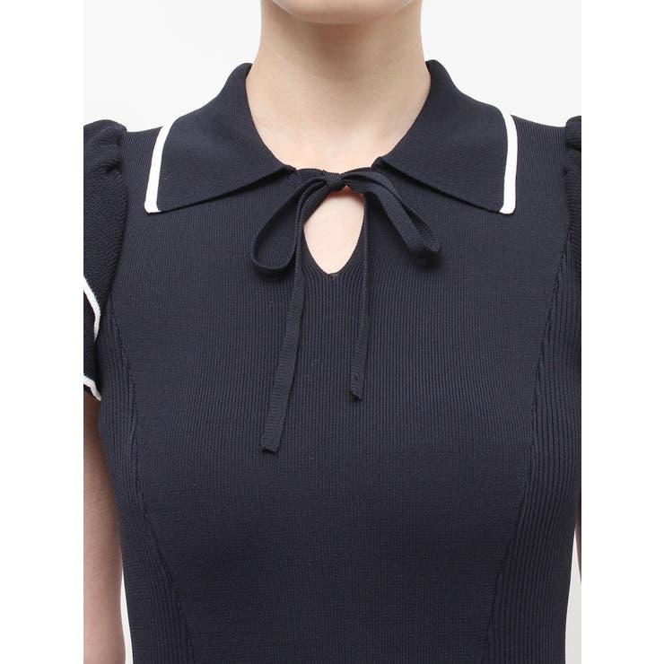 ポロ衿ラッフルニットワンピース | MERCURYDUO | 詳細画像23 
