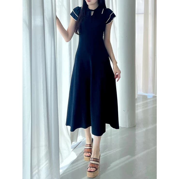 ポロ衿ラッフルニットワンピース | MERCURYDUO | 詳細画像6 