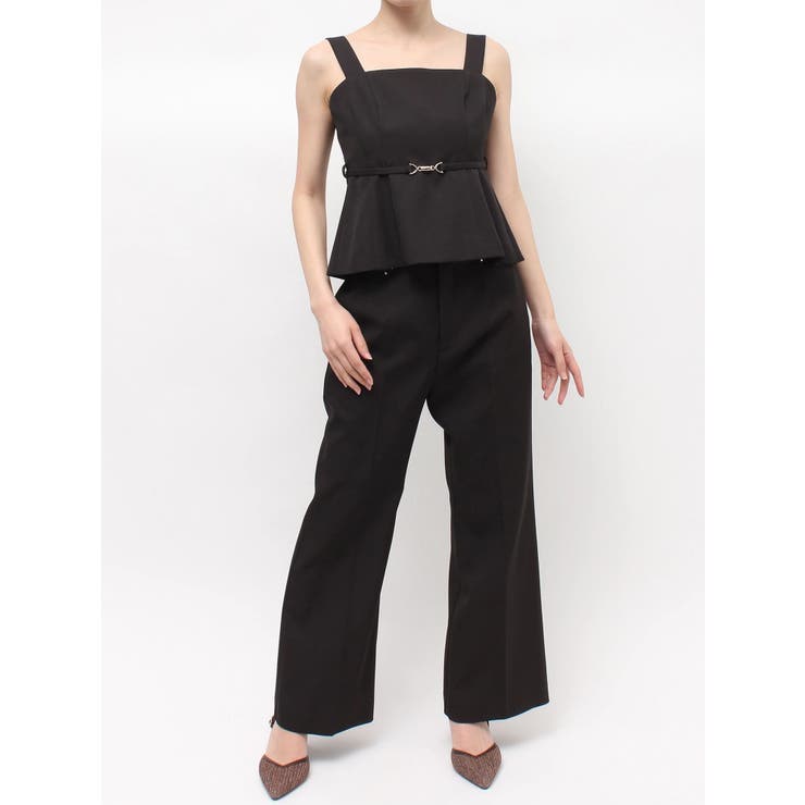 ブラック | ペプラムビスチェパンツセットアップ | MERCURYDUO