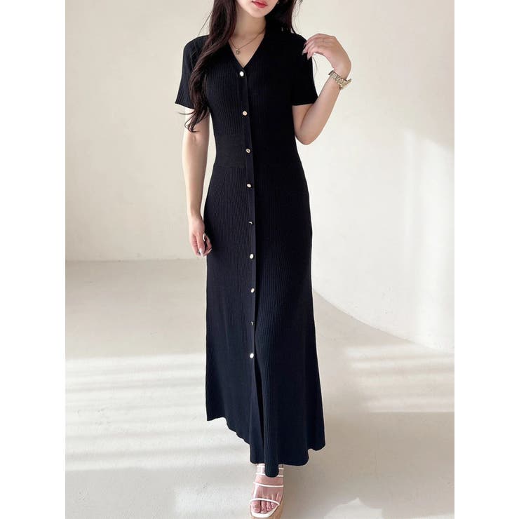 ワイドリブスキッパーニットワンピース | MERCURYDUO | 詳細画像1 