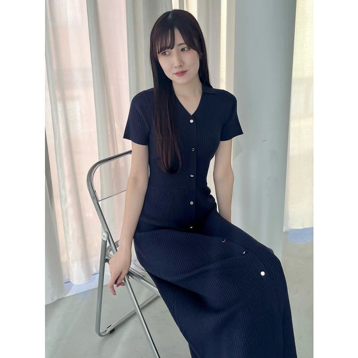 ワイドリブスキッパーニットワンピース | MERCURYDUO | 詳細画像5 