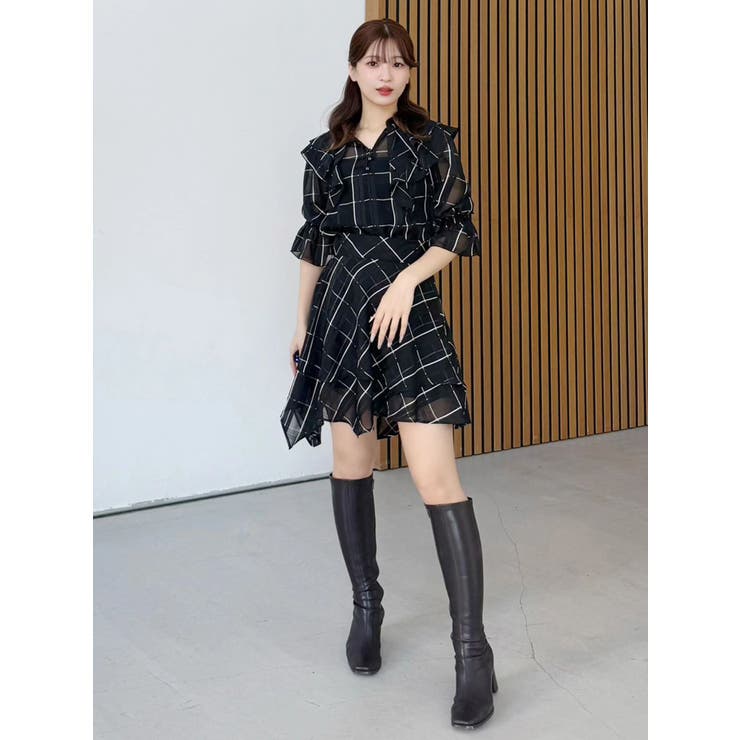 【セットアップ着用可】ラッフルシャツブラウス | MERCURYDUO | 詳細画像10 