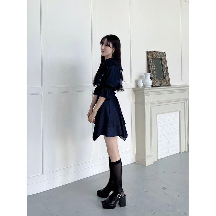 【セットアップ着用可】ラッフルシャツブラウス | MERCURYDUO | 詳細画像18 