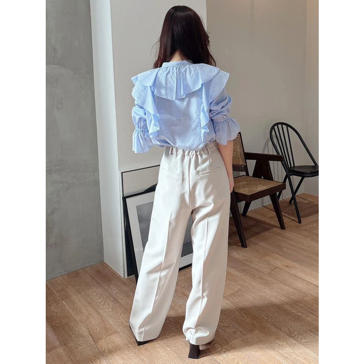 【セットアップ着用可】ラッフルシャツブラウス | MERCURYDUO | 詳細画像22 