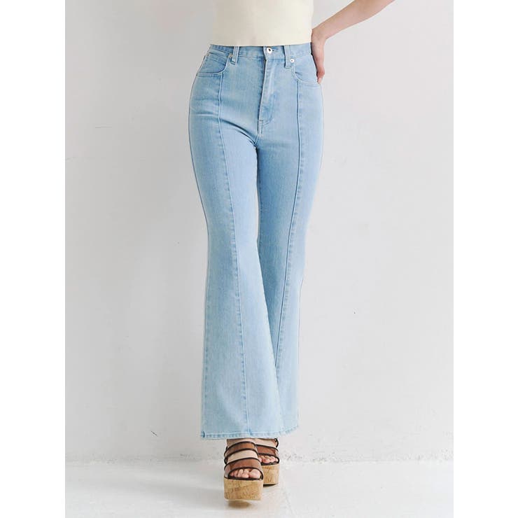 アイスブルー | ストレッチブーツカットデニムパンツ | MERCURYDUO