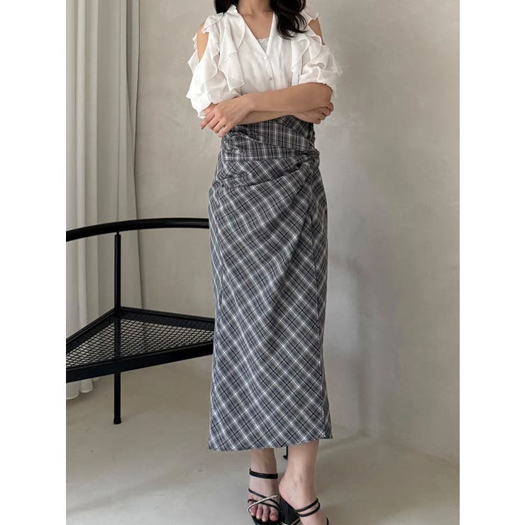ツイストアシメナロースカート | MERCURYDUO | 詳細画像8 