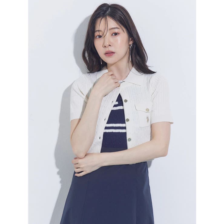 U.S. POLO ASSN.別注ケーブルノースリポロドッキングワンピース | MERCURYDUO | 詳細画像10 
