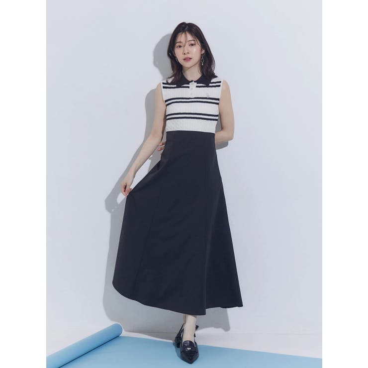 U.S. POLO ASSN.別注ケーブルノースリポロドッキングワンピース | MERCURYDUO | 詳細画像14 