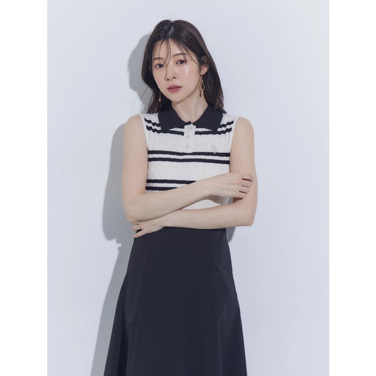 U.S. POLO ASSN.別注ケーブルノースリポロドッキングワンピース | MERCURYDUO | 詳細画像24 