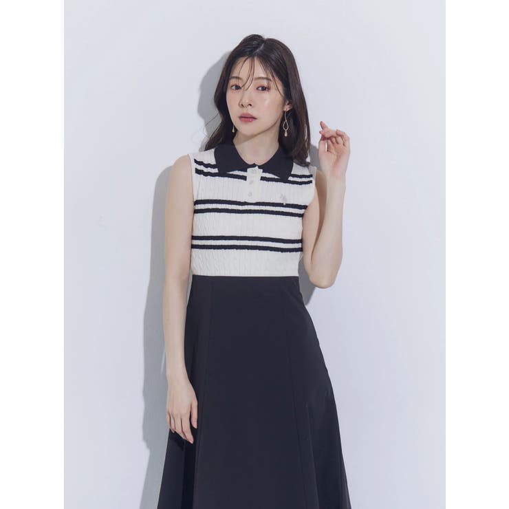 U.S. POLO ASSN.別注ケーブルノースリポロドッキングワンピース | MERCURYDUO | 詳細画像25 