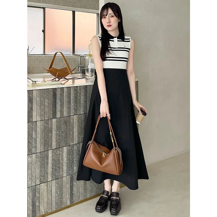 U.S. POLO ASSN.別注ケーブルノースリポロドッキングワンピース | MERCURYDUO | 詳細画像29 