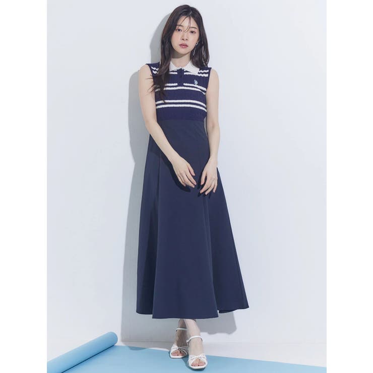 U.S. POLO ASSN.別注ケーブルノースリポロドッキングワンピース | MERCURYDUO | 詳細画像3 