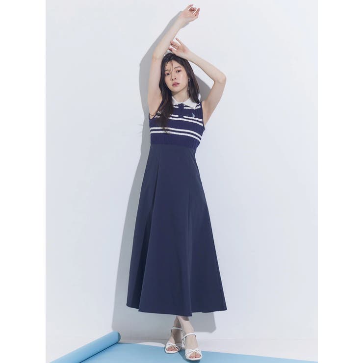 U.S. POLO ASSN.別注ケーブルノースリポロドッキングワンピース | MERCURYDUO | 詳細画像4 