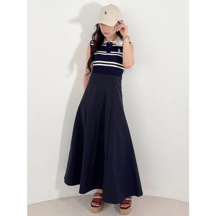U.S. POLO ASSN.別注ケーブルノースリポロドッキングワンピース | MERCURYDUO | 詳細画像45 