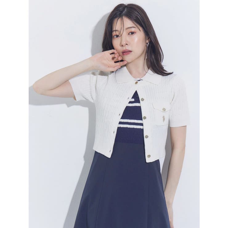 U.S. POLO ASSN.別注ケーブルノースリポロドッキングワンピース | MERCURYDUO | 詳細画像9 