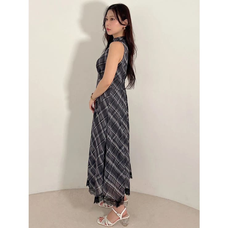 シアーチェックカッティングワンピース | MERCURYDUO | 詳細画像15 